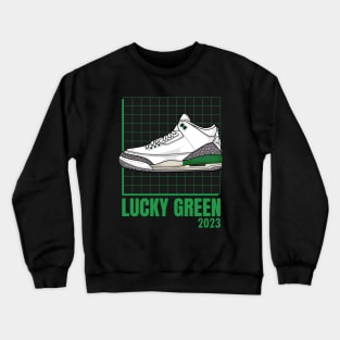 AJ 3 Retro Lucky Green Sneaker Crewneck Sweatshirt